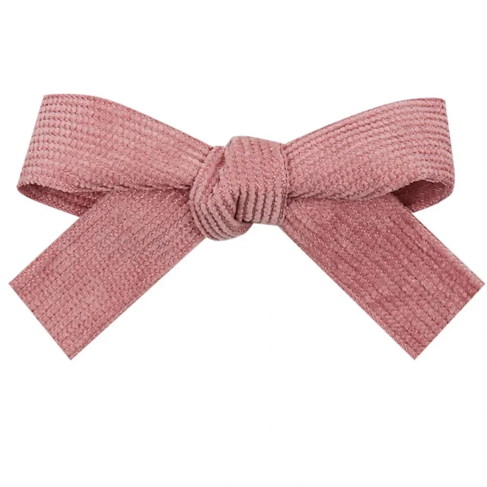3/$20 NWT 3.5 Inch Solid Corduroy Hair Bows Clips for Girls Hair Accesso…